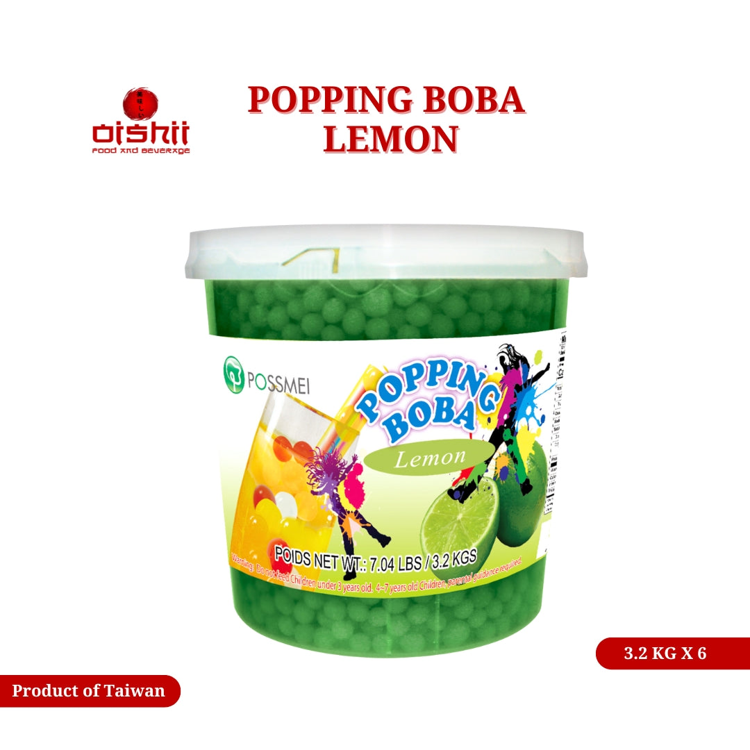 Popping boba lemon