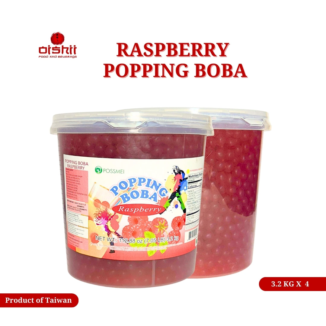 RASPBERRY POPPING BOBA