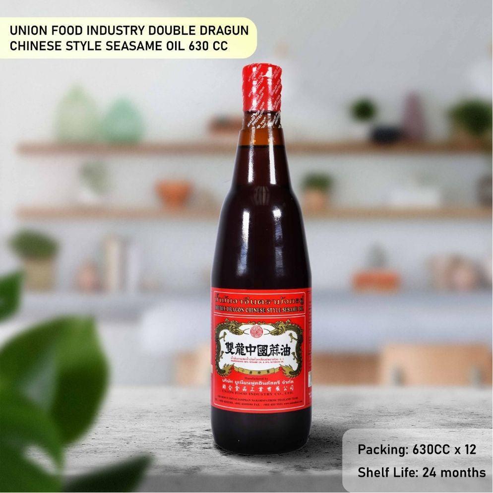 UKEMOCHI UNION FOOD INDUSTRY DOUBLE DRAGUN CHINESE STYLE SEASAME OIL 630 CC - Oishii foods